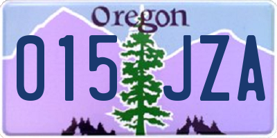 OR license plate 015JZA