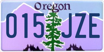 OR license plate 015JZE