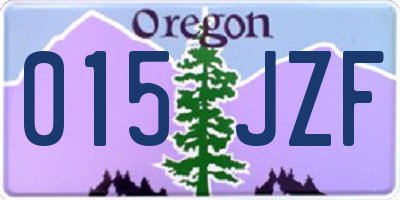 OR license plate 015JZF