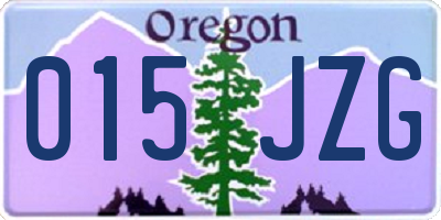 OR license plate 015JZG