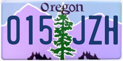 OR license plate 015JZH