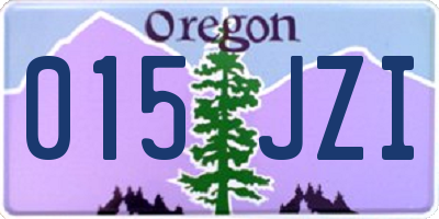 OR license plate 015JZI