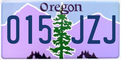OR license plate 015JZJ
