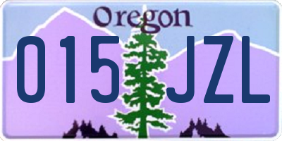 OR license plate 015JZL