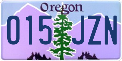 OR license plate 015JZN