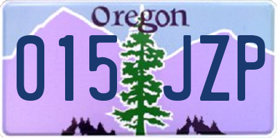 OR license plate 015JZP