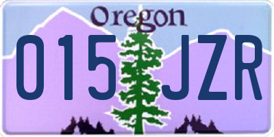 OR license plate 015JZR