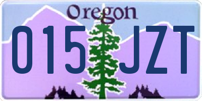 OR license plate 015JZT
