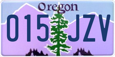OR license plate 015JZV