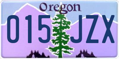 OR license plate 015JZX