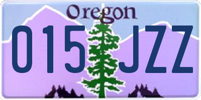OR license plate 015JZZ