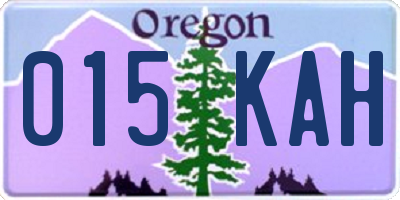 OR license plate 015KAH