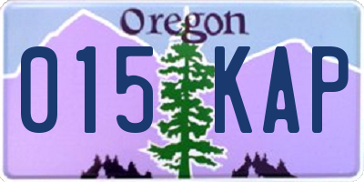 OR license plate 015KAP