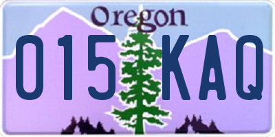 OR license plate 015KAQ