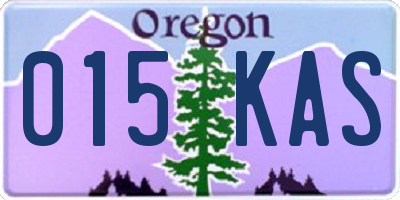 OR license plate 015KAS