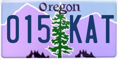 OR license plate 015KAT