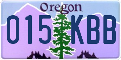 OR license plate 015KBB