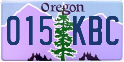 OR license plate 015KBC