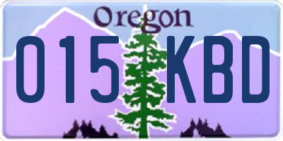 OR license plate 015KBD