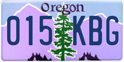 OR license plate 015KBG