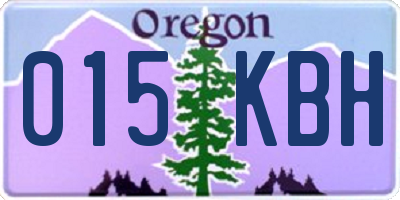 OR license plate 015KBH