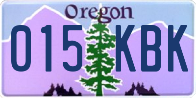 OR license plate 015KBK