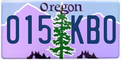 OR license plate 015KBO