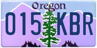 OR license plate 015KBR