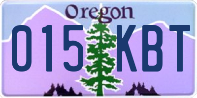 OR license plate 015KBT