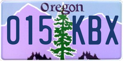 OR license plate 015KBX