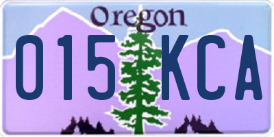 OR license plate 015KCA