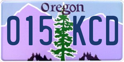 OR license plate 015KCD