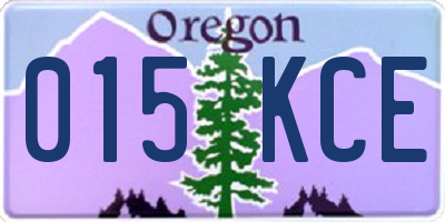OR license plate 015KCE