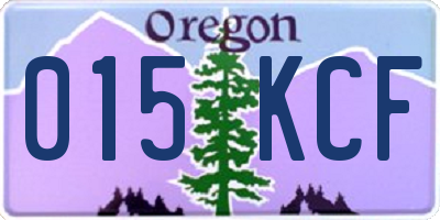 OR license plate 015KCF