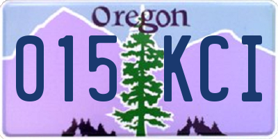 OR license plate 015KCI