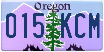 OR license plate 015KCM