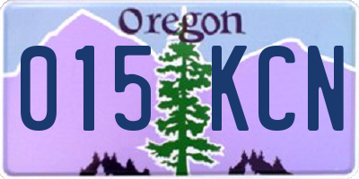 OR license plate 015KCN