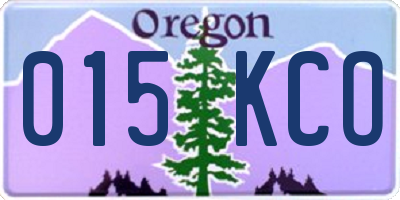 OR license plate 015KCO