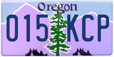 OR license plate 015KCP