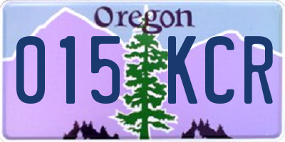OR license plate 015KCR