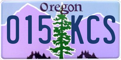 OR license plate 015KCS