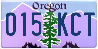 OR license plate 015KCT