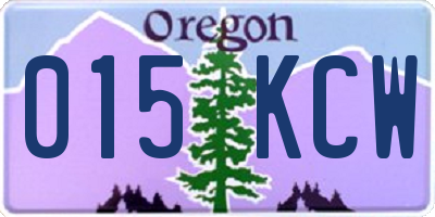 OR license plate 015KCW