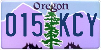 OR license plate 015KCY