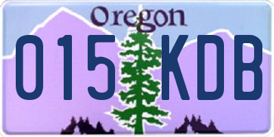 OR license plate 015KDB