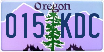 OR license plate 015KDC
