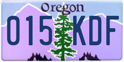 OR license plate 015KDF