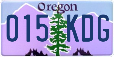 OR license plate 015KDG