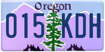 OR license plate 015KDH