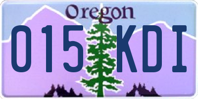 OR license plate 015KDI